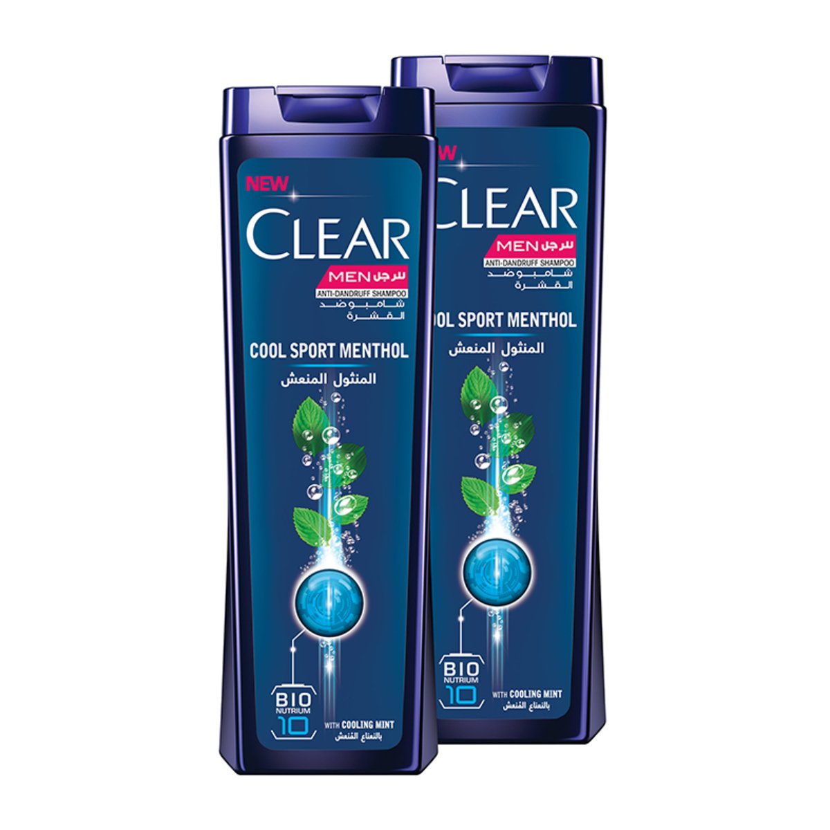 Clear Anti Dandruff Shampoo Cool Sport Menthol For Men 2 x 400 ml