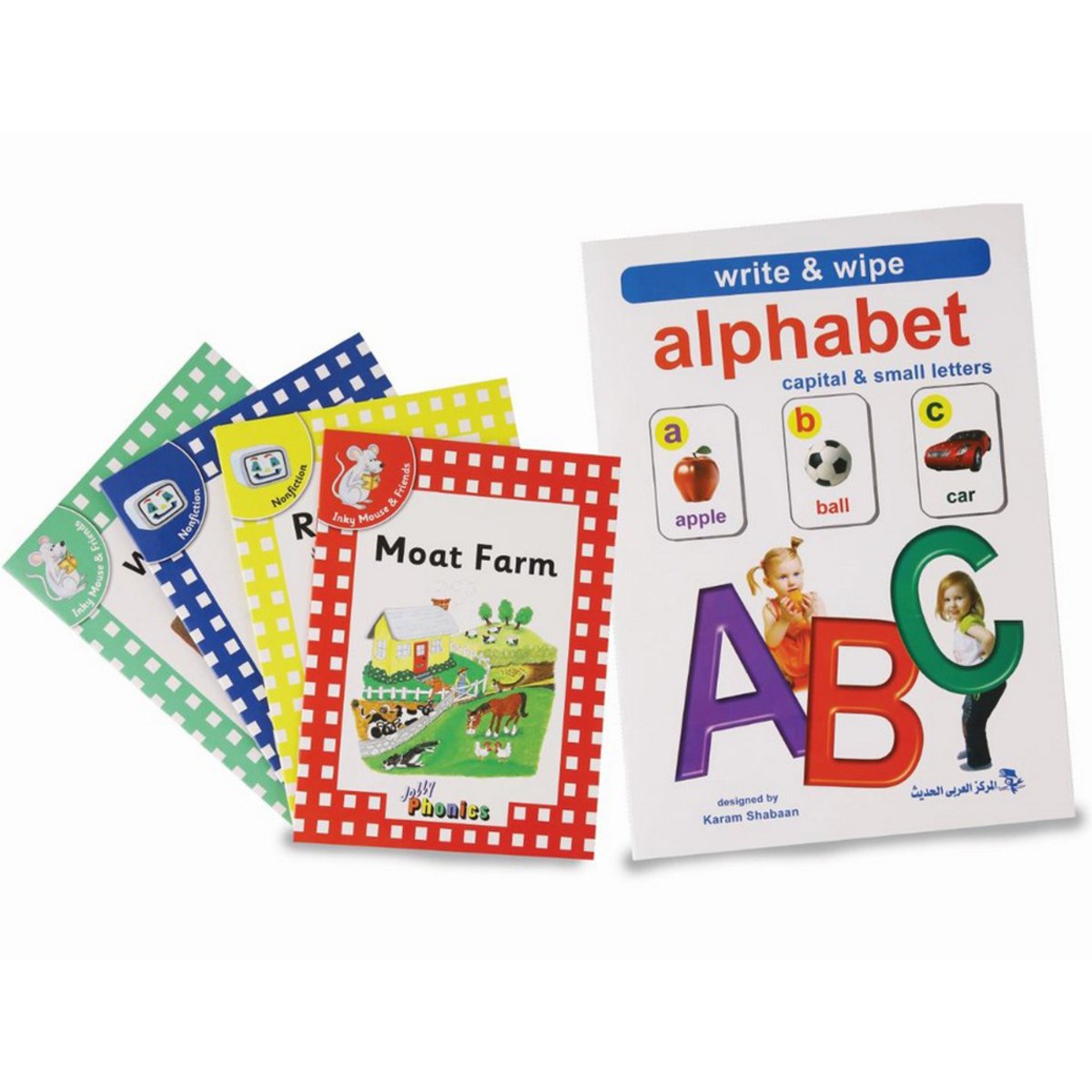 Write & Wipe Alphabet Practice Book + Jolly Phonics Story Book Assorted 1Piece