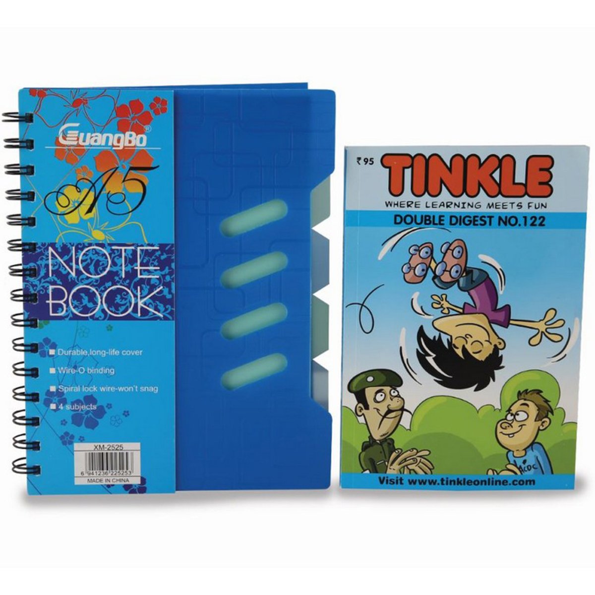 Tinkle Double Digest No: 122  +  4 Subject Note Book 1Piece