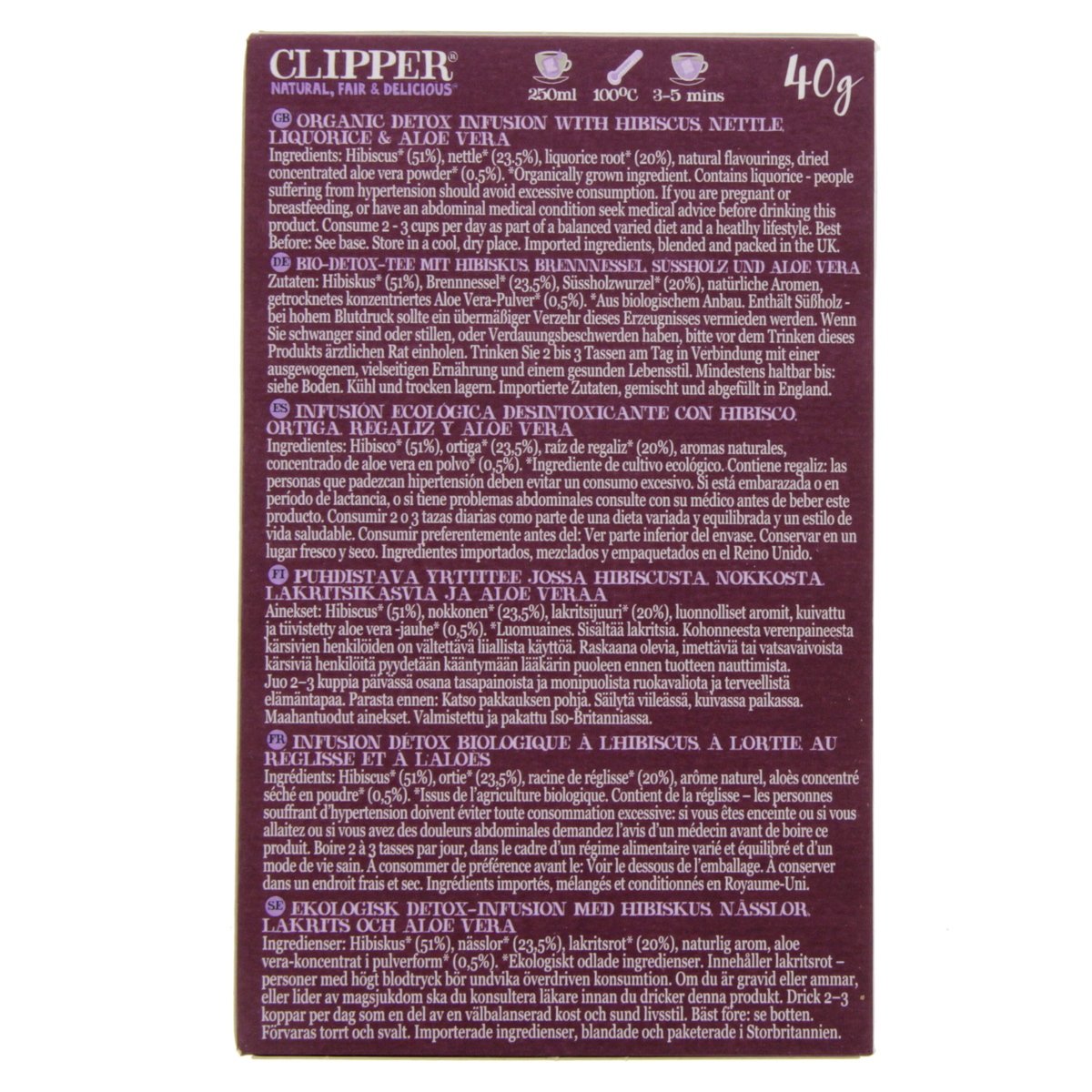 Clipper Organic Detox Infusion 40 g