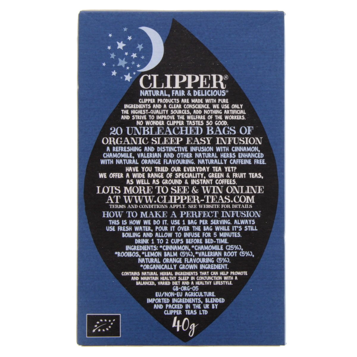 Clipper Organic Sleep Easy Infusion 40 g