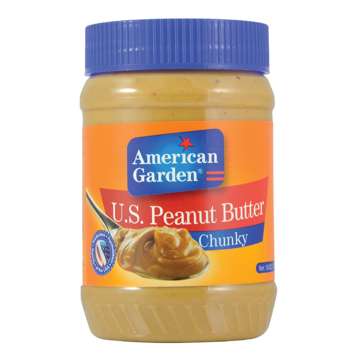 American Garden Chunky Peanut Butter 18 oz 510 g