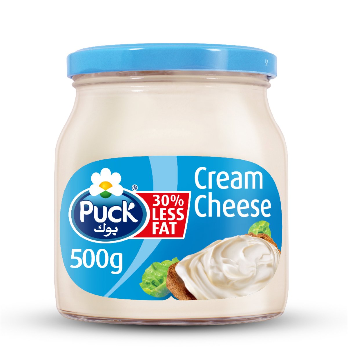 Buy Puck Cream Cheese Low Fat Spread 500 g Online at Best Price | Jar Cheese | Lulu Kuwait in Saudi Arabia