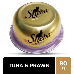 Sheba Tuna and Prawn Domes Cat Food 80g