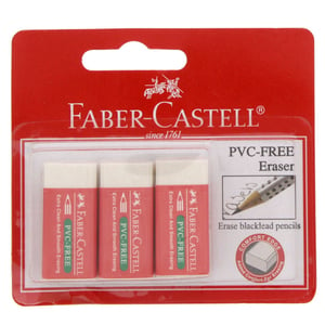 Faber-Castell - Eraser PVC-Free 3 Pieces