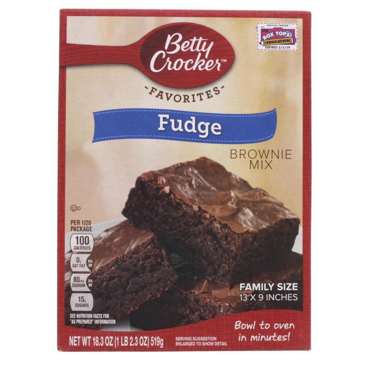 Betty Crocker Fudge Brownie Mix 519 Gm
