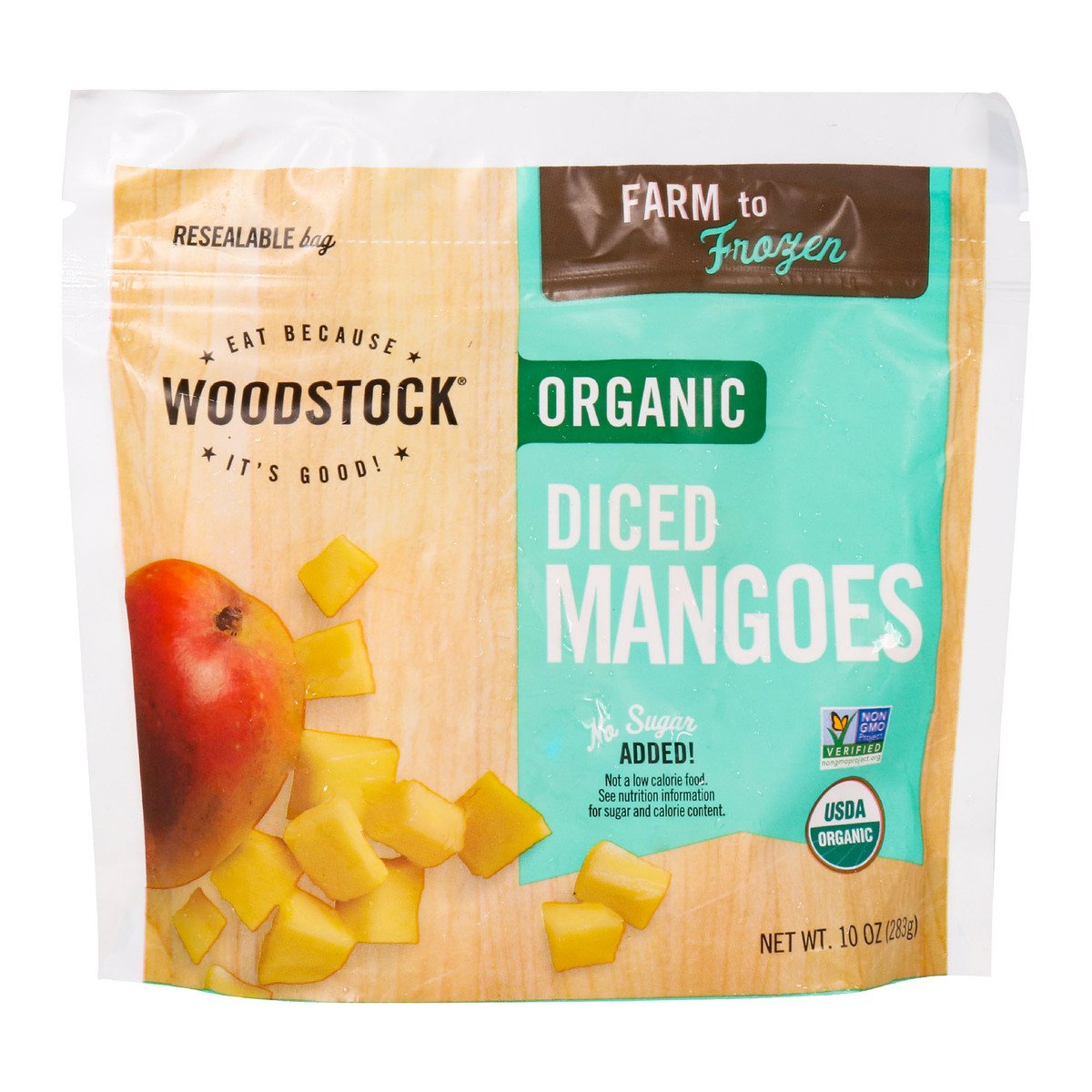 Woodstock Organic Diced Mangoes 283g