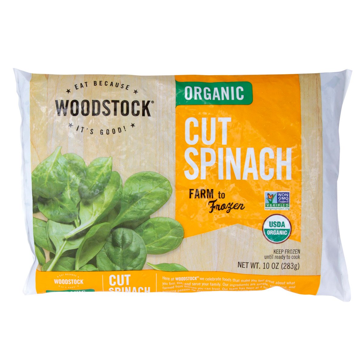 Woodstock Organic Cut Spinach 283 g