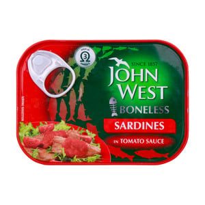 اشتري قم بشراء جون ويست سردين بدون عظم في صلصة الطماطم 95 جم Online at Best Price من الموقع - من لولو هايبر ماركت Canned Sardines في الكويت
