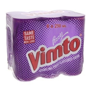 Buy Vimto Sparkling Fruit Flavoured Drink 6 x 250 ml Online at Best Price | Canned Fruit Drink | Lulu KSA in UAE