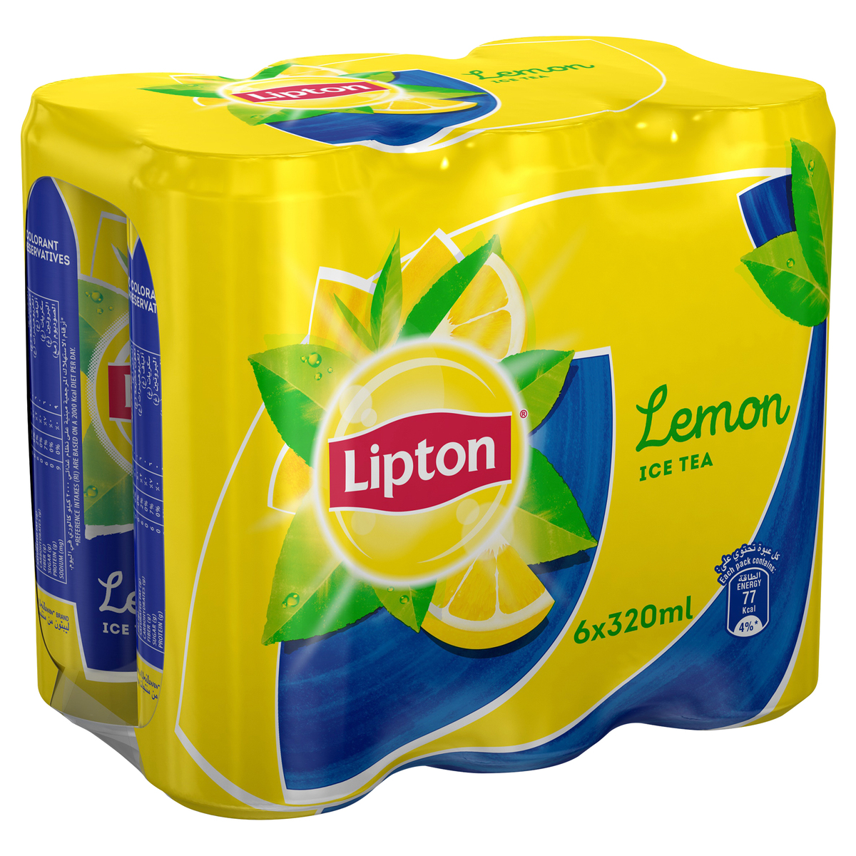 ليبتون شاي مثلج بنكهة الليمون  320 مل × 6