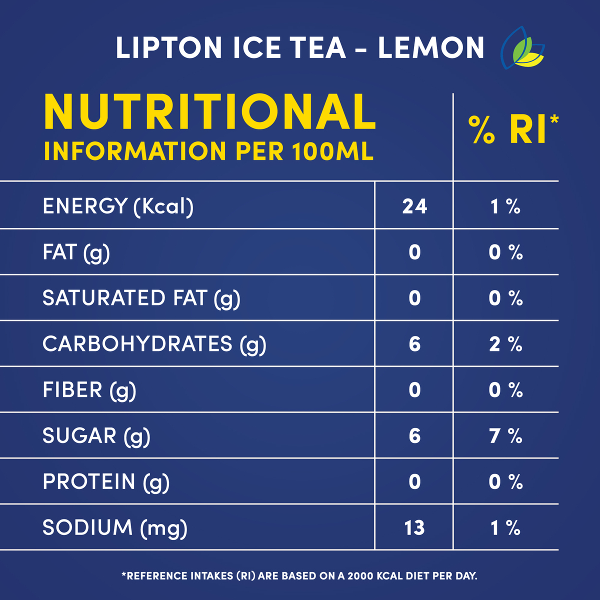 ليبتون شاي مثلج بنكهة الليمون  320 مل × 6