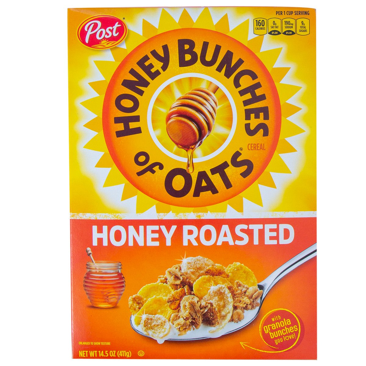 Post Honey Bunches of Oats Cereal with Roasted Honey 411 g
