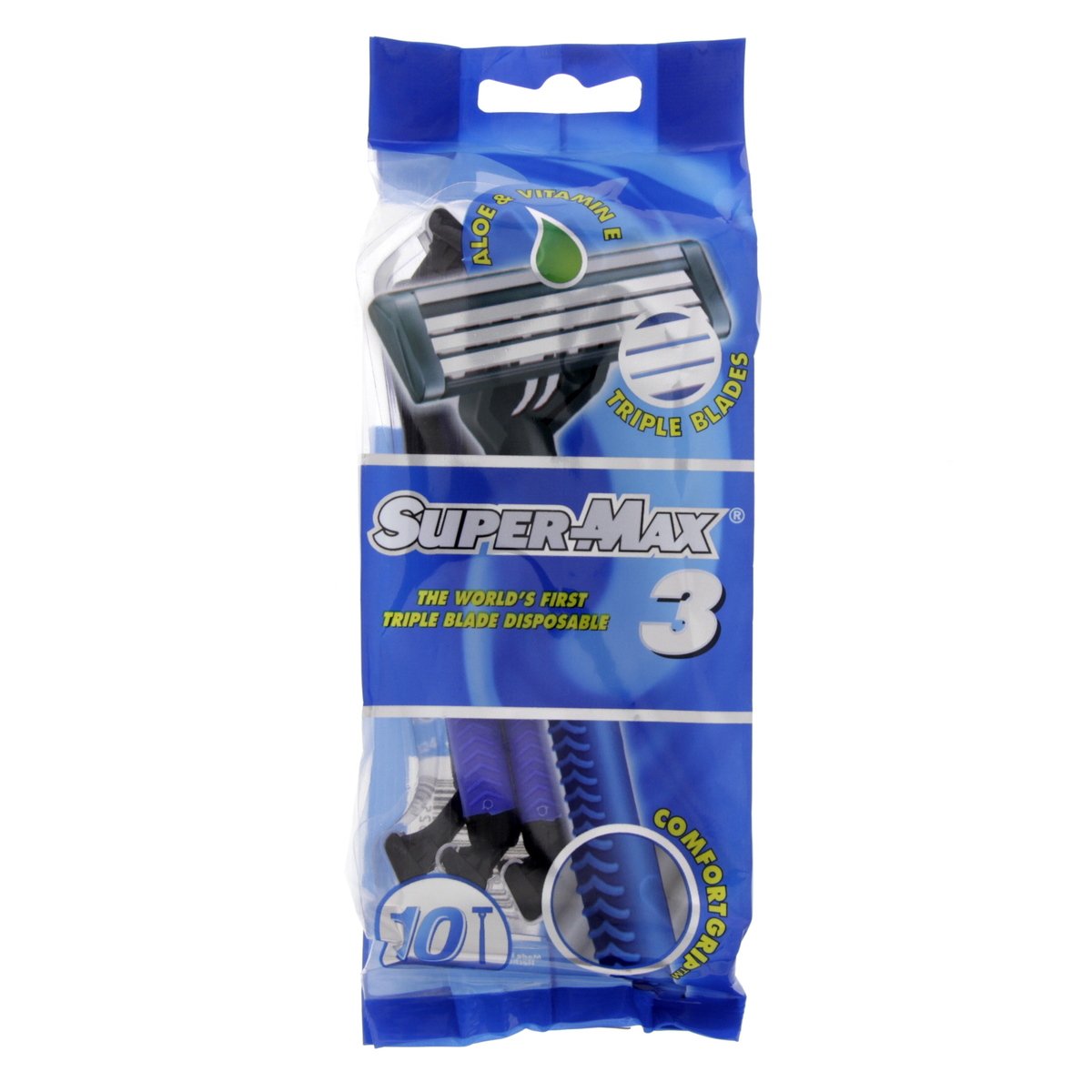 Super Max Triple Blade Disposable Razor 10 pcs
