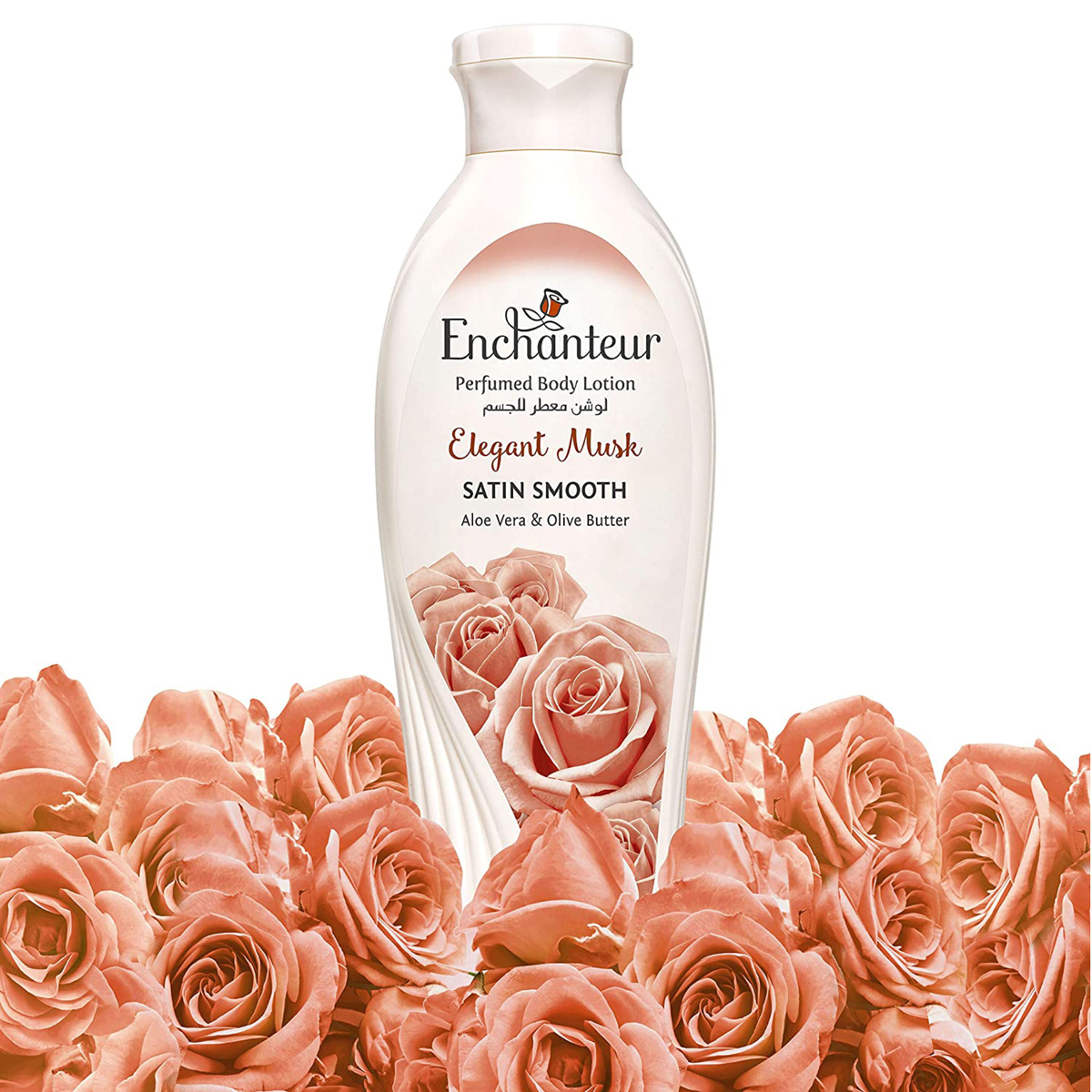 Enchanteur Satin Smooth Elegant Musk Lotion with Aloe Vera & Olive Butter 250ml