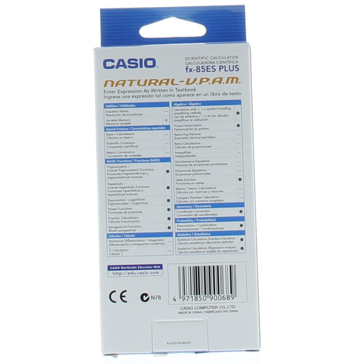 Casio Scientific Calculator FX-85ES PLUS