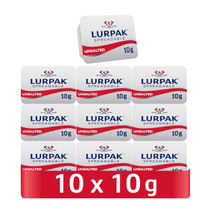 Lurpak Spreadable Butter Portions Unsalted 10 x 10g