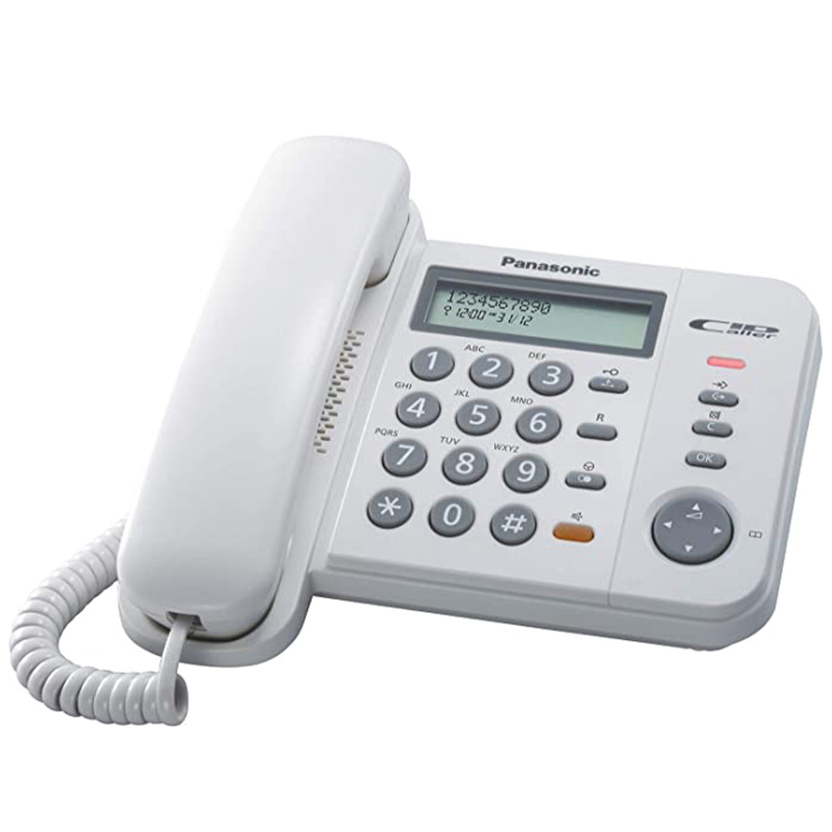 باناسونيك هاتف سلكي مع مكبر صوت ، أبيض ، KX-TS580MXW