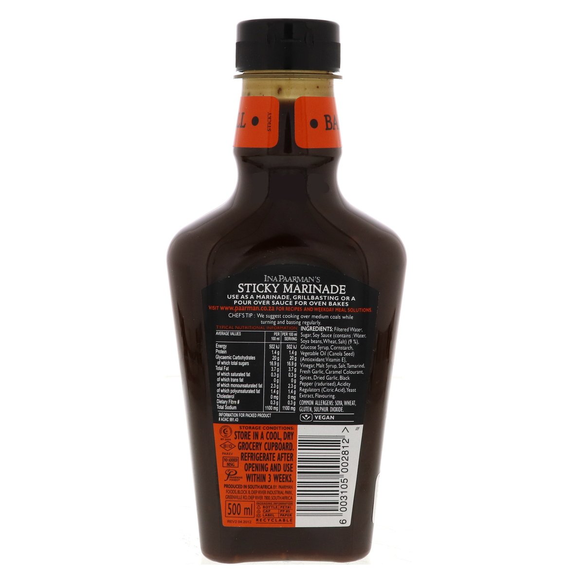 Ina Paarman's Sticky Marinade With Soy Sauce 500 ml