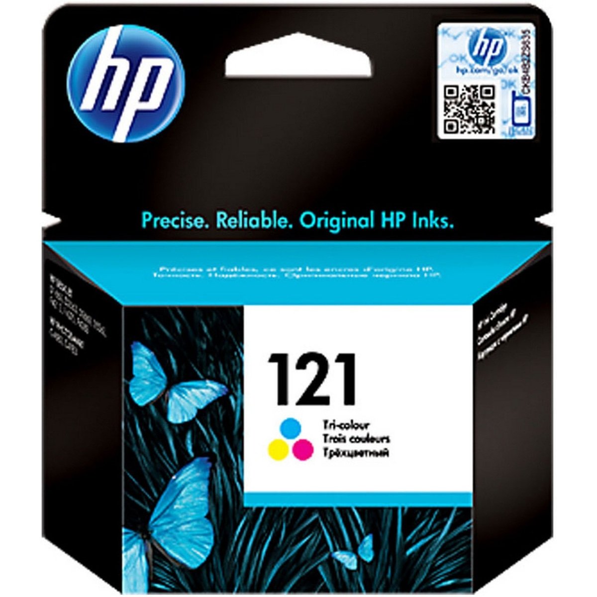 HP 121 Original Ink Advantage Cartridge (CC643HE),Tri-color (Cyan/Magenta/Yellow)