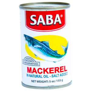 Saba Mackerel Salted In Natural Oil 155g