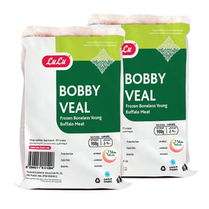 LuLu Bobby Veal Frozen Boneless Young Buffalo Meat 2 x 900 g