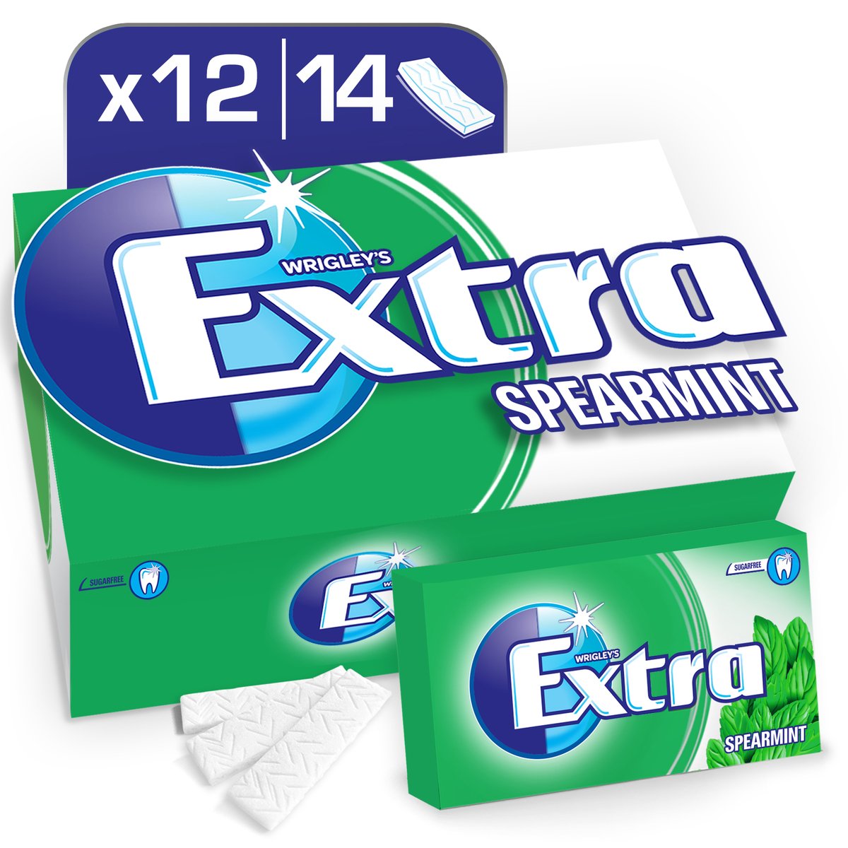 Wrigley's Extra Spearmint Gum 14 pcs