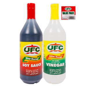 UFC Soy Sauce 1Litre + Vinegar 1Litre