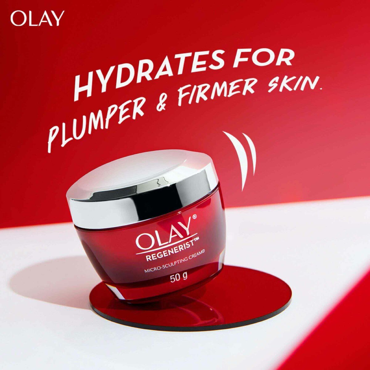 Olay Regenerist Micro-Sculping Cream with Hyaluronic Acid for Intensely Hydrated & Firmer Skin 50 g