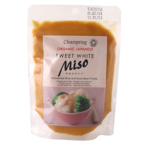 Clearspring Organic Japanese Sweet White Miso Fermented Rice And Soya Bean Puree 250 g