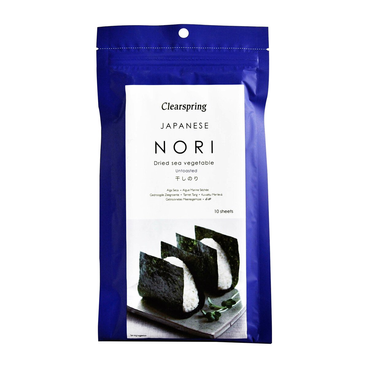 Clearspring Untoasted  Japanese Nori 10 Sheets  25g