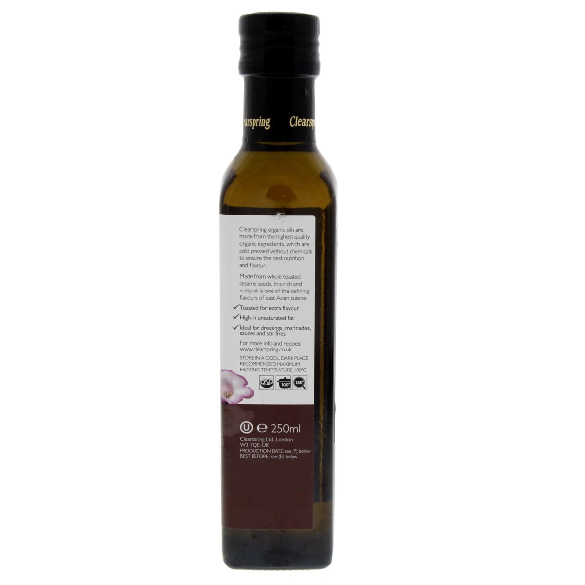 Clearspring Organic Toasted Sesame Oil 250 ml