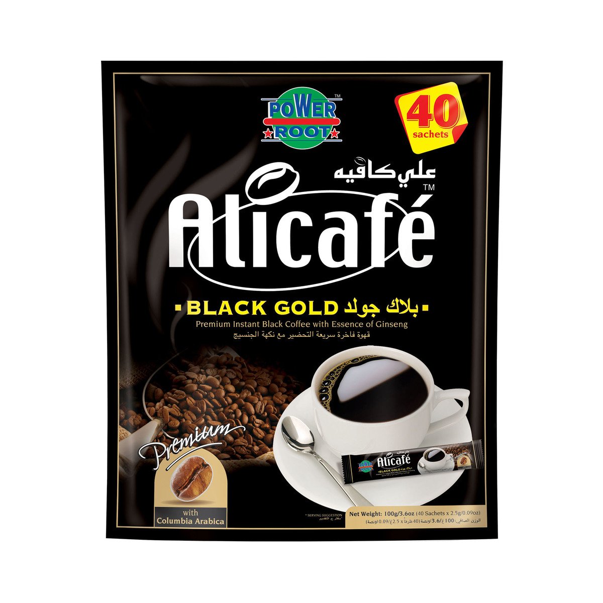 Alicafe Black Gold Premium Instant Black Coffee 100 g