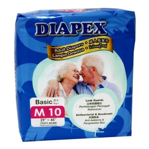 Diapex Adult Diapers Medium 10 Counts