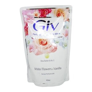 Giv Perfume Body Wash White Flower & Vanilla Refill 400ml