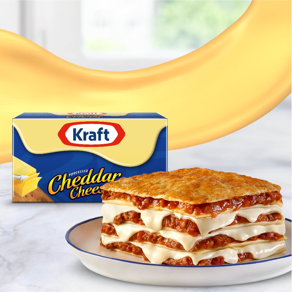 Kraft Processed Cheddar Cheese 2 x 500 g