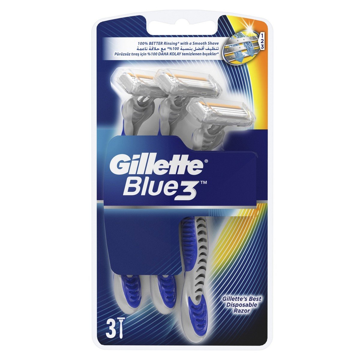 Gillette Blue3 Men’s Disposable Razors 3 pcs
