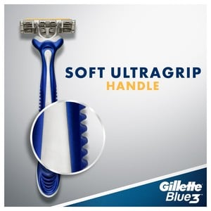 Buy Gillette Blue3 Mens Disposable Razors 3 pcs Online at Best Price | Razor Disposable | Lulu Egypt in Kuwait