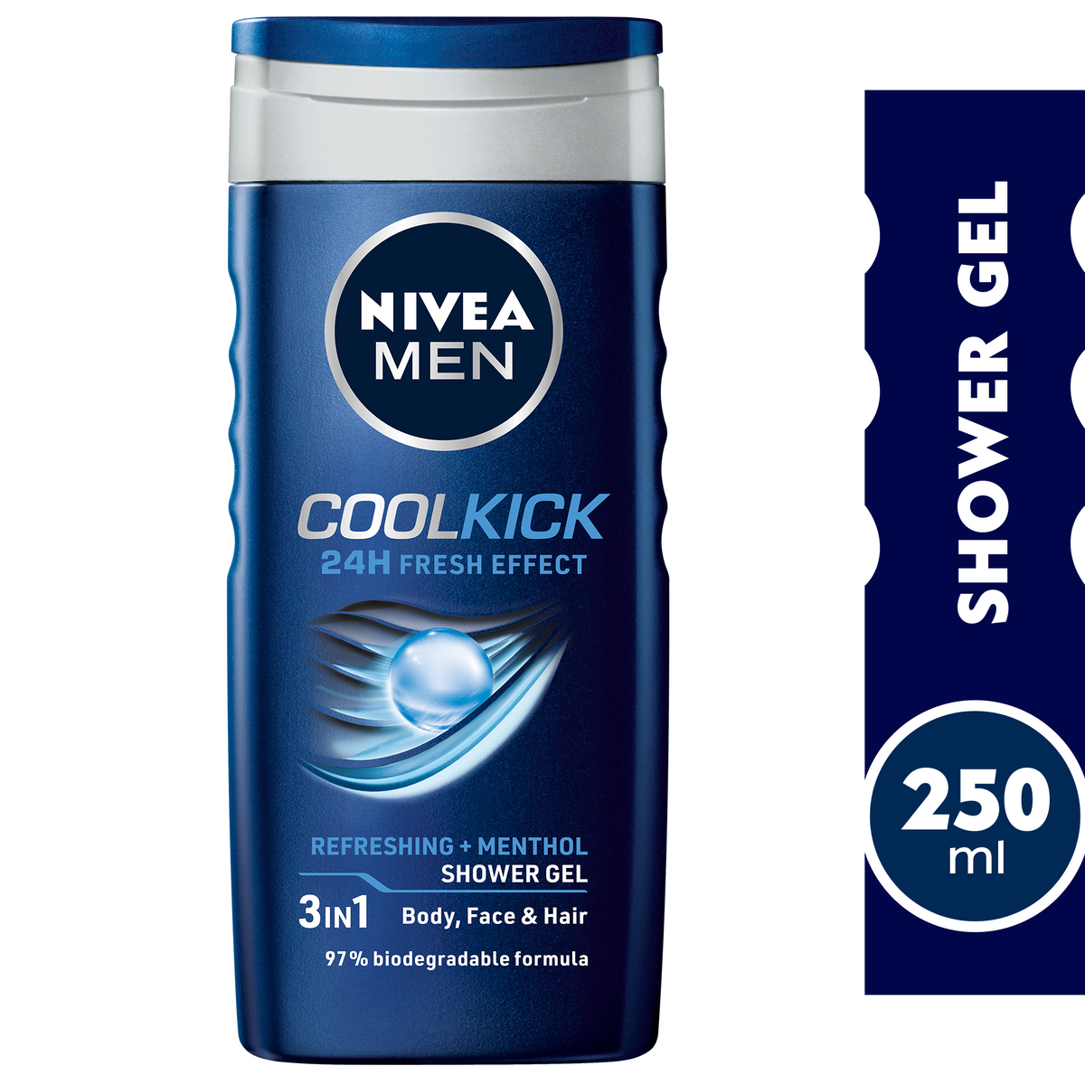 Nivea Men 3in1 Cool Kick Shower Gel 250 ml