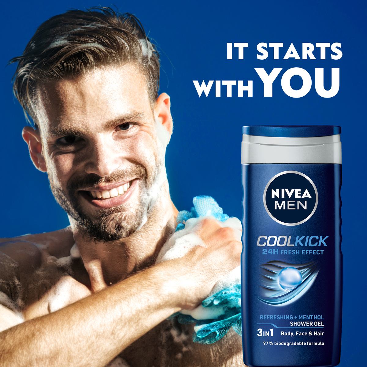 Nivea Shower Gel Cool Kick For Men 250 ml