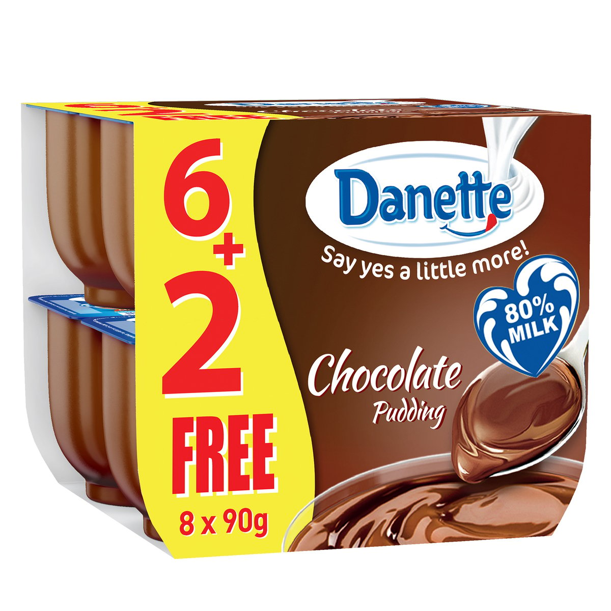 دانيت حلوى بنكهة الشوكولاته 8 × 90جم