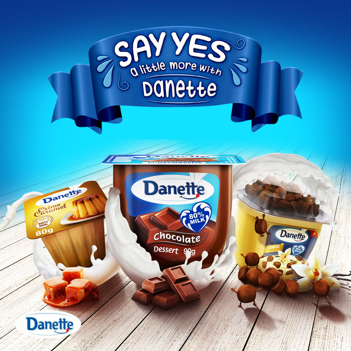 Danette Dessert Vanilla Flavour 90 g 6+2