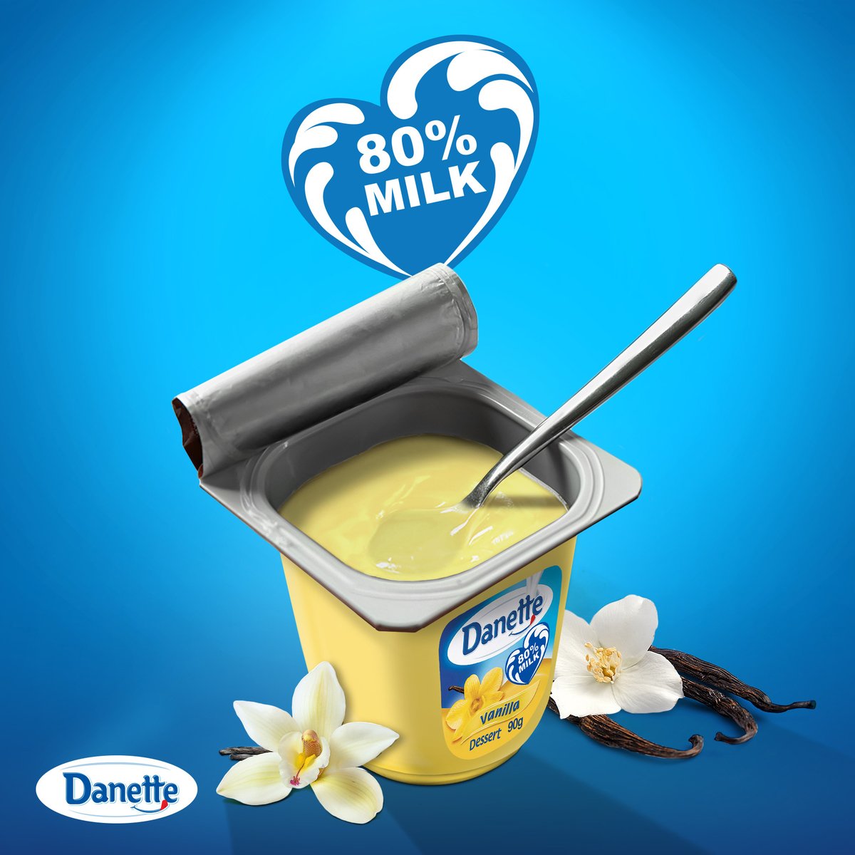 Danette Dessert Vanilla Flavour 90g 6+2
