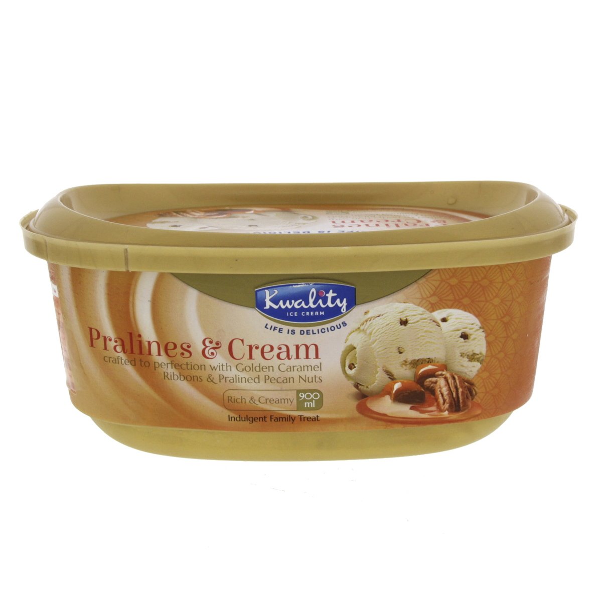Kwality Pralines & Cream Ice Cream 900 ml