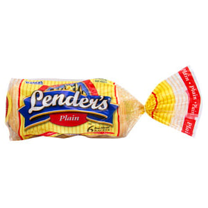 Lender's Plain Pre Sliced Bagels 340 g
