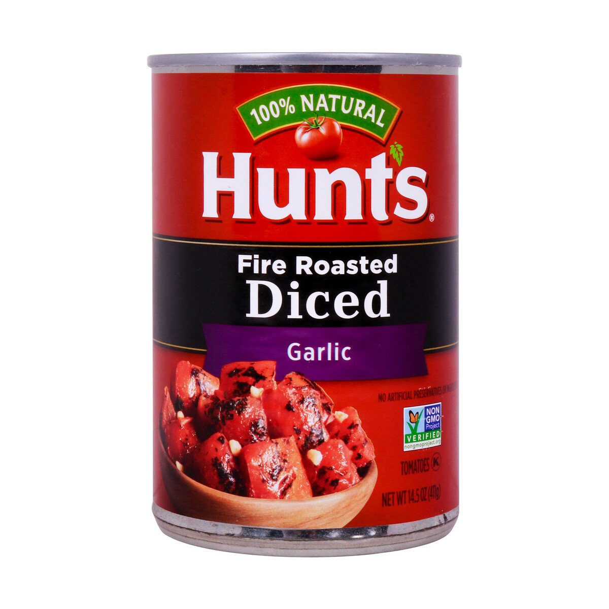 Hunts Fire Roasted Diced Tomatoes with Garlic 411g