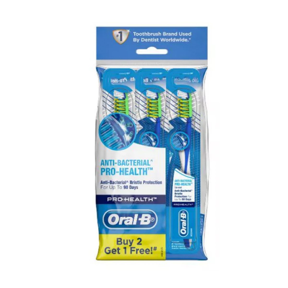 Oral B Pro-Health Antibacterial Toothbrush 3Pcs
