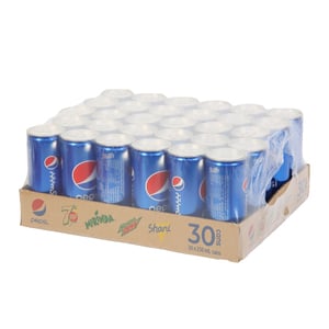 اشتري قم بشراء Pepsi Can 30 x 250ml Online at Best Price من الموقع - من لولو هايبر ماركت Cola Bottle في الكويت