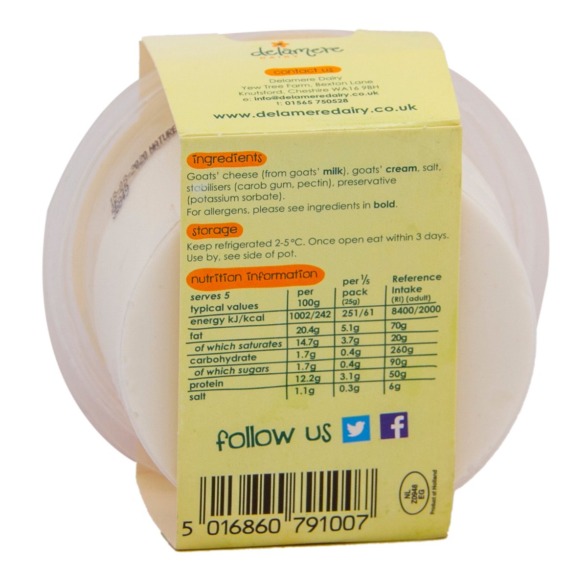 Delamere Spreadable Goats Cheese 125 g