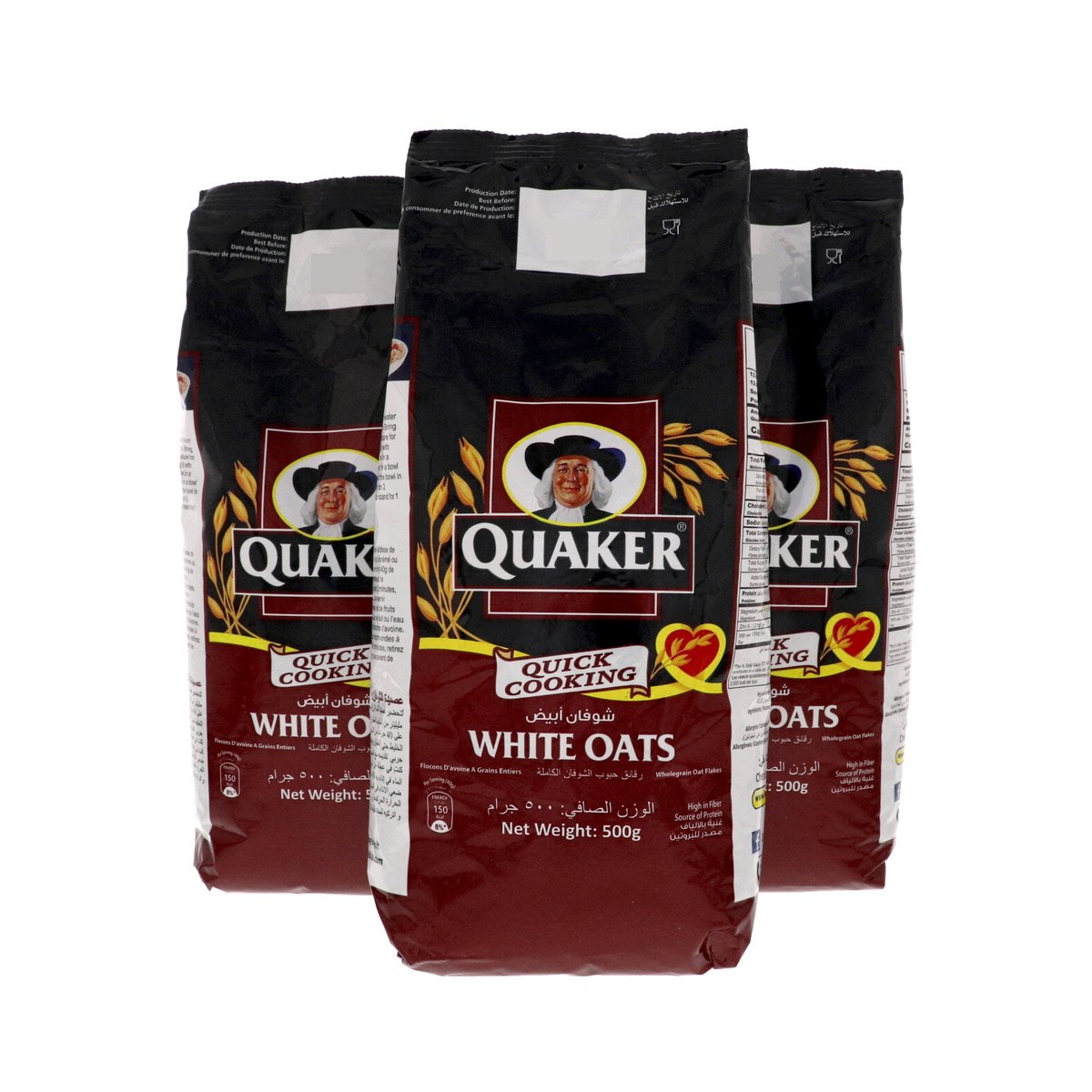 Quaker White Oats 3 x 500 g
